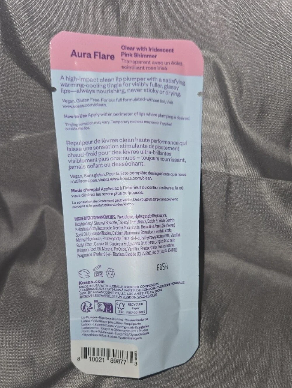 Kosas Lip Pulse Glassy Lip Plumper - Pink Shimmer